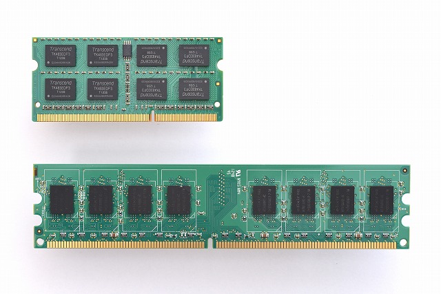 DIMMとS.O.DIMMのサイズ比較